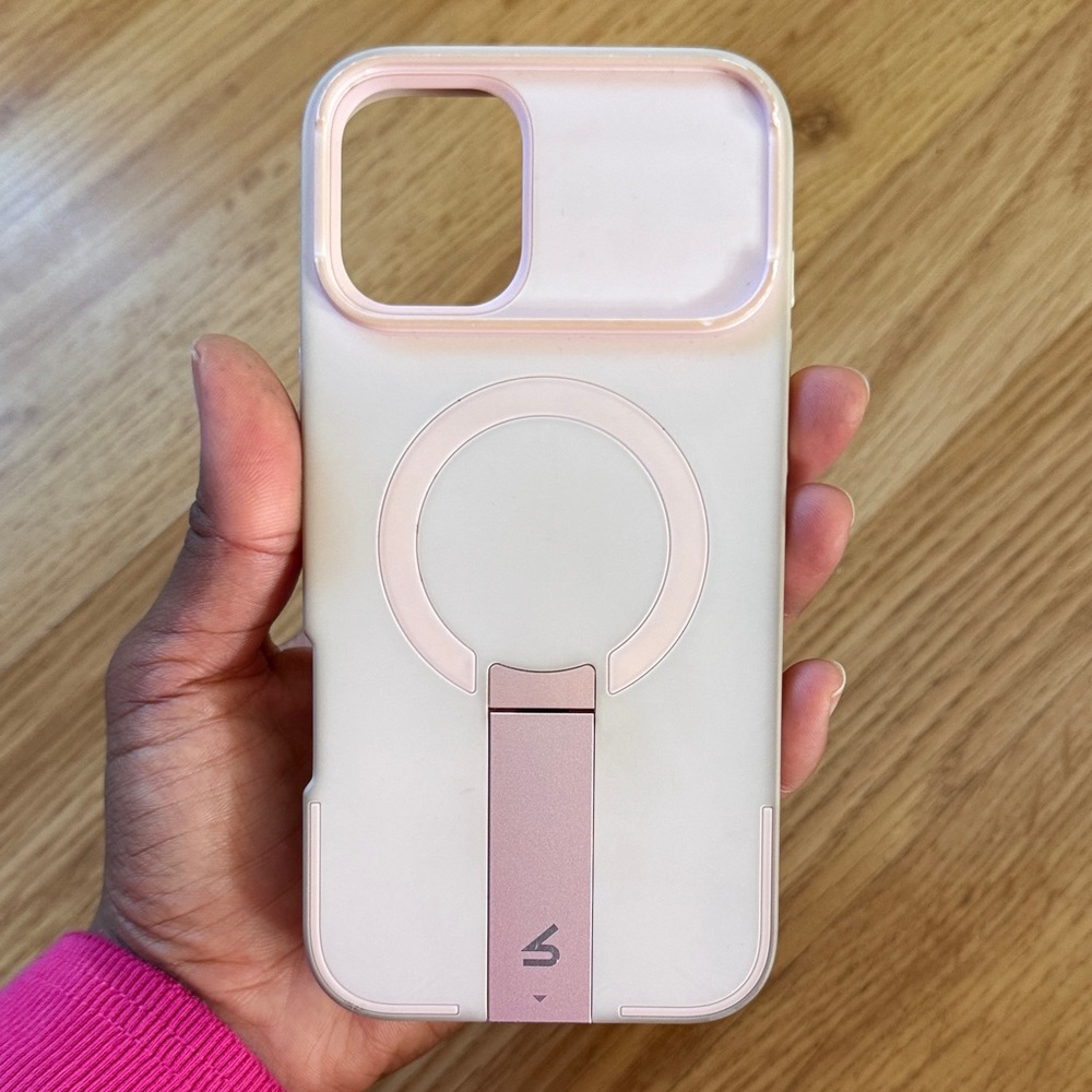 iPhone 16 Pink Phone Case with Stand